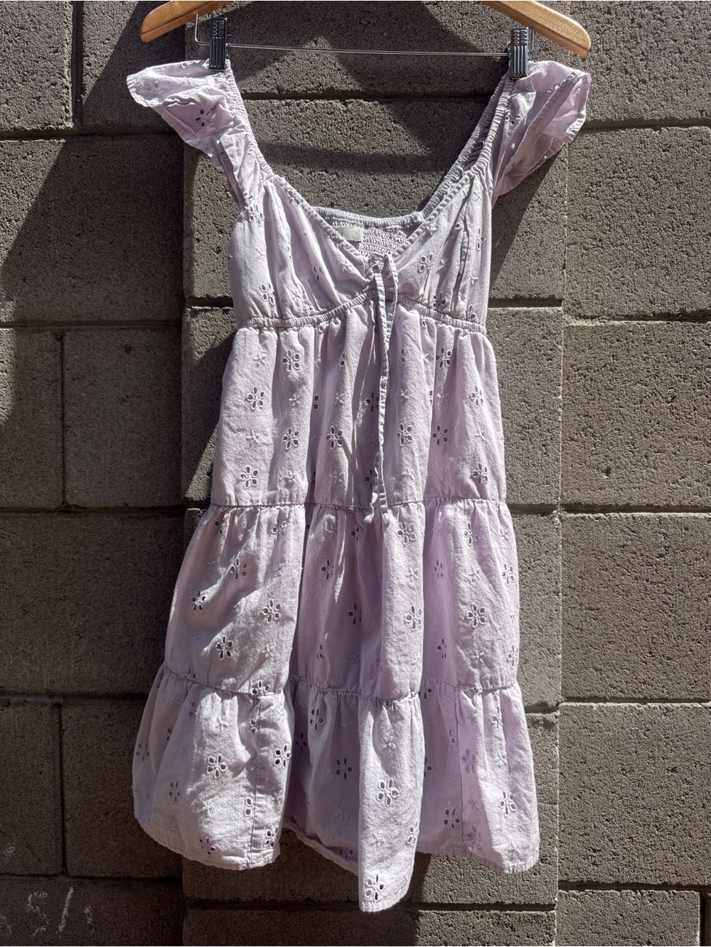 Hollister Lilac Eyelet Tiered Sundress